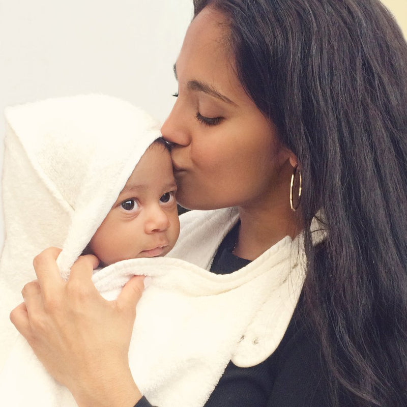Cuddledry 'Hands-Free' Baby Towel White