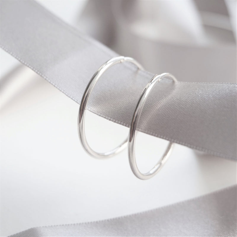 Sterling Silver Hoop Earrings (30mm)