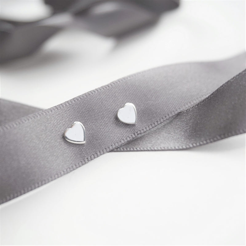 Sterling Silver Heart Stud Earrings