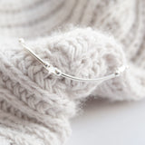 Sterling Silver Star and Moon Noodle Bracelet