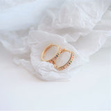 Gold Rainbow Hoop Earrings