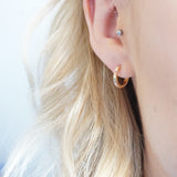 Gold Rainbow Hoop Earrings