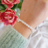 Sterling Silver and Rose Quartz Chip Personalised Bracelet