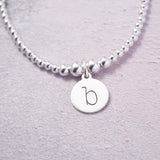 Sterling Silver Bracelet With One Lowercase Initial