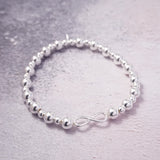 Sterling Silver Chunky Bracelet With Infinity Charm