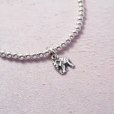 Sterling Silver Stretch Bracelet With Elephant Charm