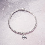 Sterling Silver Stretch Bracelet With Elephant Charm