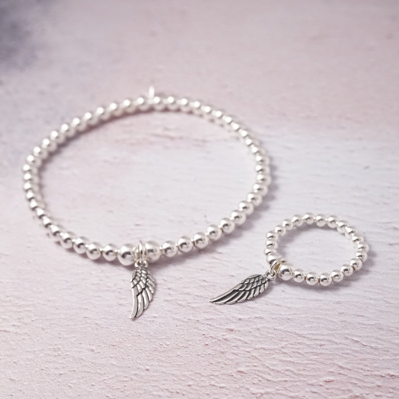 Sterling Silver Angel Wing Set