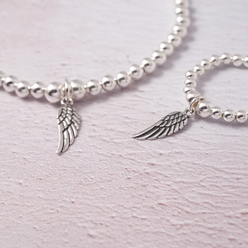 Sterling Silver Angel Wing Set