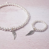 Sterling Silver Angel Wing Set