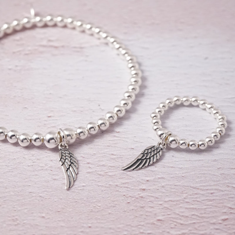 Sterling Silver Angel Wing Set