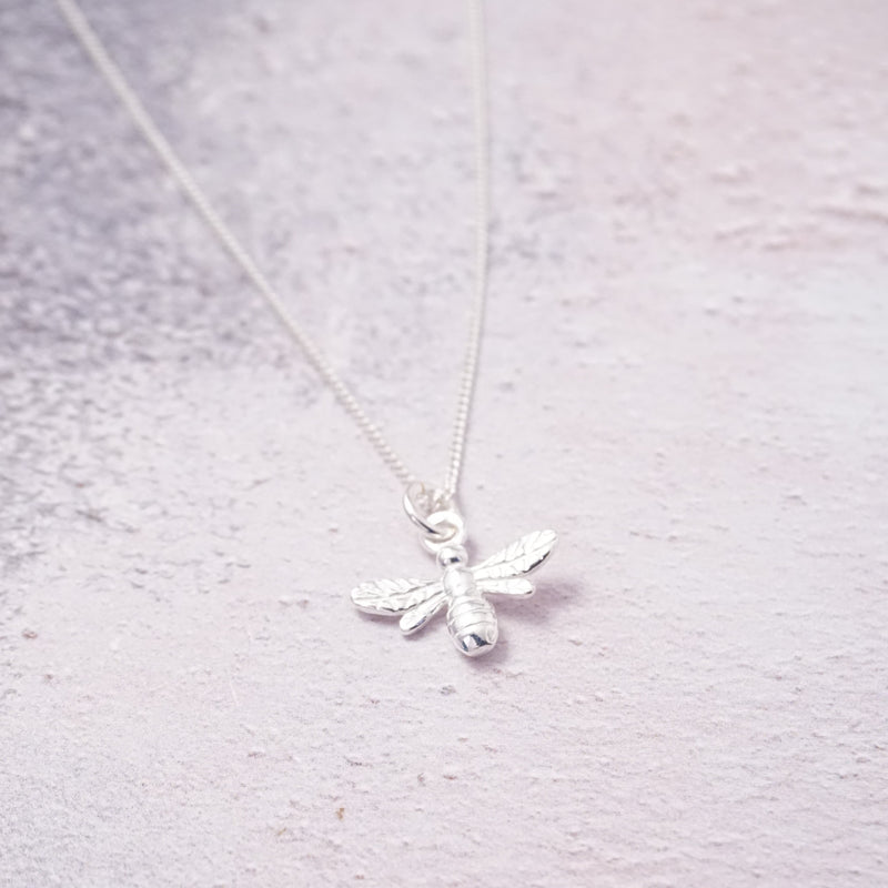 Sterling Silver Necklace With Bumble Bee Charm