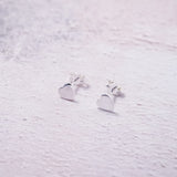 Sterling Silver Heart Stud Earrings