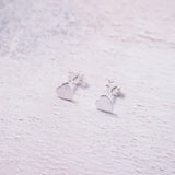 Sterling Silver Heart Stud Earrings