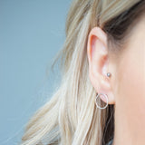 Sterling Silver Circle Stud Earrings
