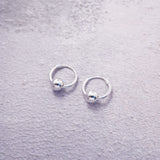 Sterling Silver Small Creole Hoop Earrings