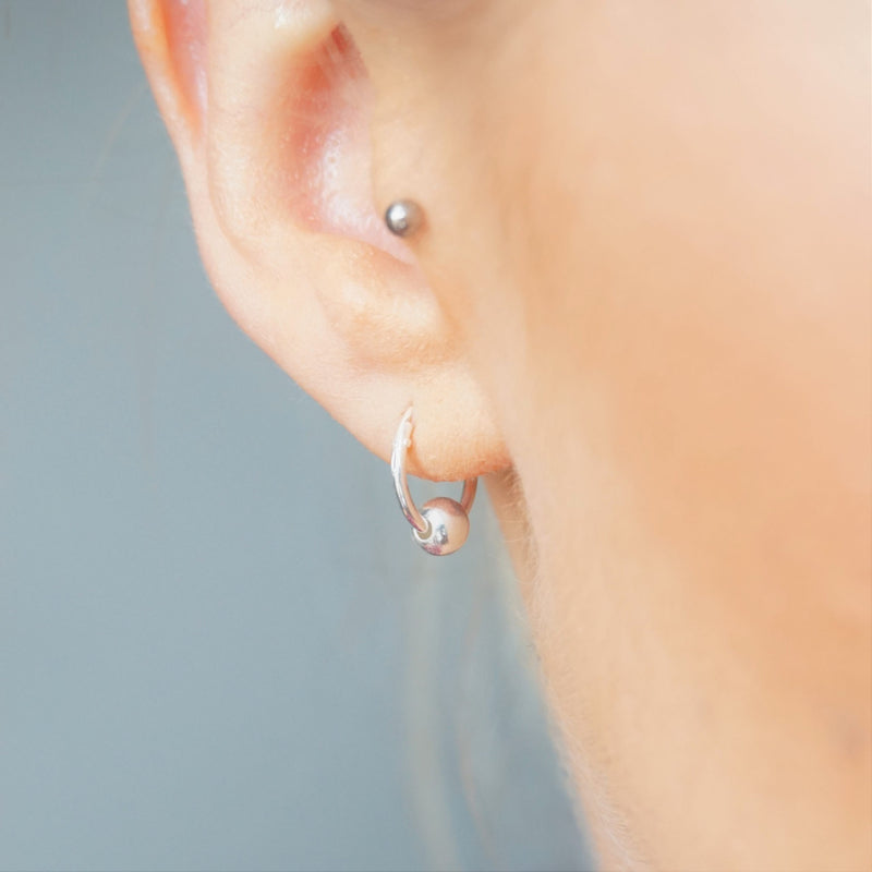Sterling Silver Small Creole Hoop Earrings