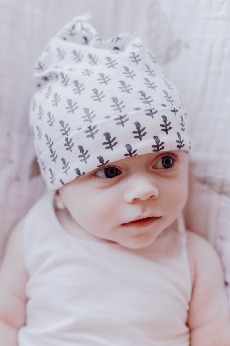 Organic Cotton Bandana Bib, Mitten, Hat Set - Fort