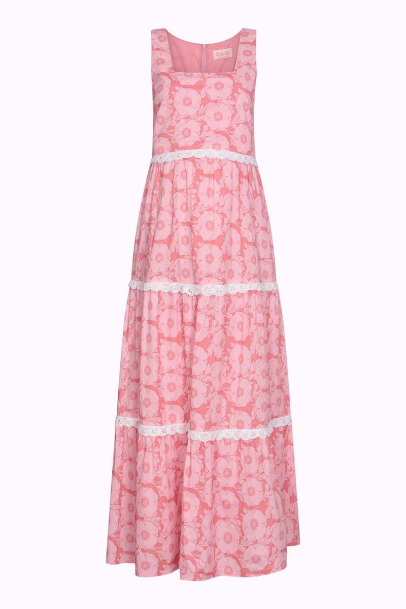 Maternity & Nursing Summer Dress in Pink Floral