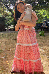 Maternity & Nursing Summer Dress in Pink Floral