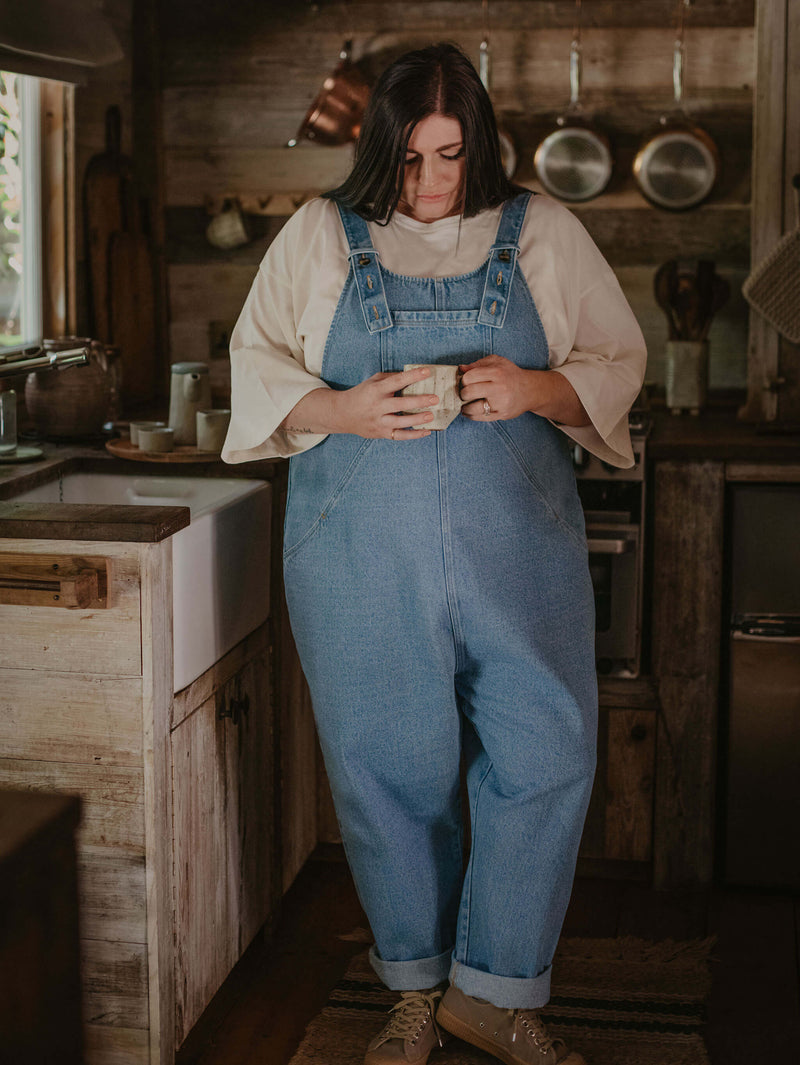 The Oversized Denim Dungaree Women s The Mum Marketplace