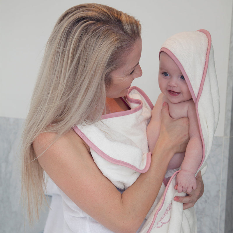 Cuddledry 'Hands-Free' Baby Towel Pink Edge