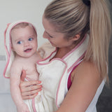 Cuddledry 'Hands-Free' Baby Towel Pink Edge