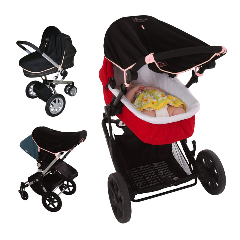 SnoozeShade Original (0-6m) | Universal-Fit Pram/Pushchair Sun and Sleep Shade | Blocks 99% of UV