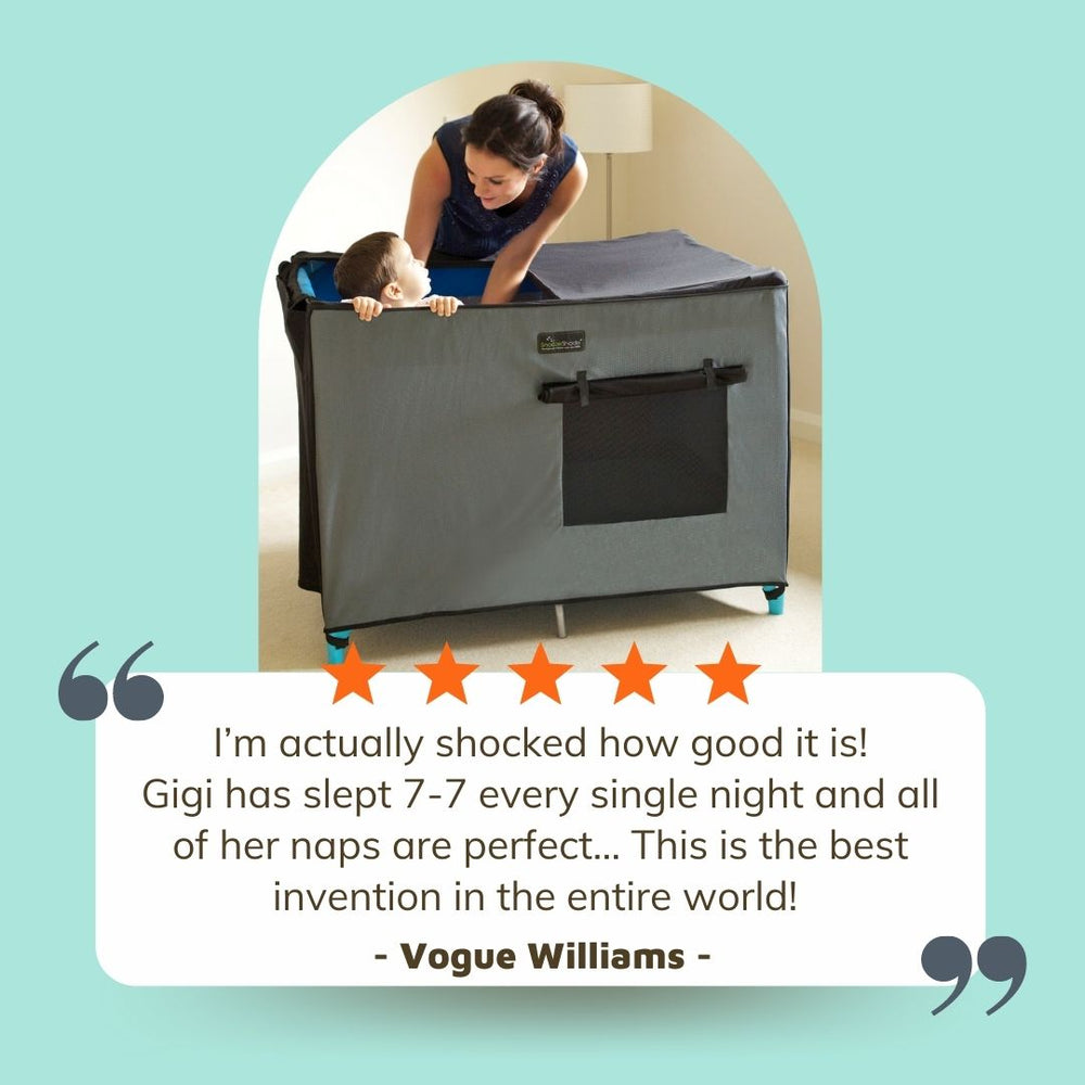 SnoozeShade for Travel Cots Travel Cot Blackout Canopy Air Permeab The Mum Marketplace