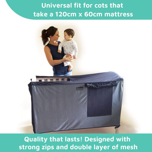 SnoozeShade for Cots | Cot Blackout Canopy | Air-Permeable Fabric