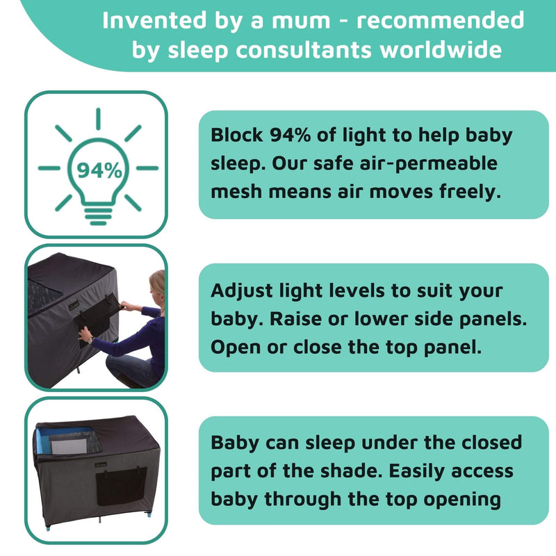 Travel cot hotsell blackout canopy