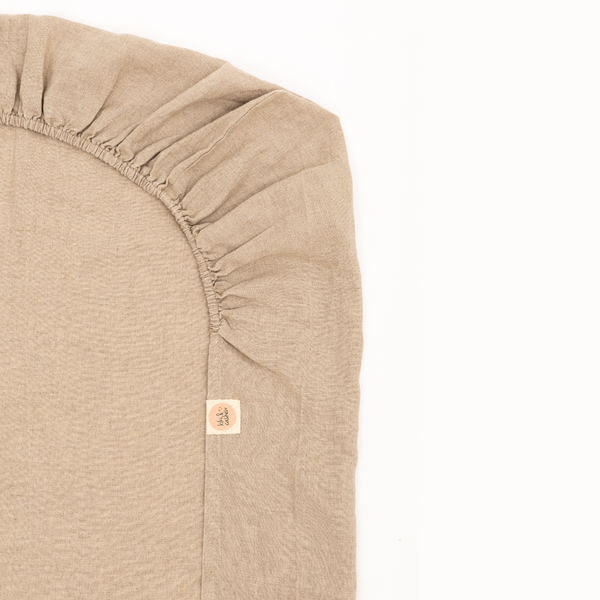Pure Flax Linen Fitted Cot Sheet