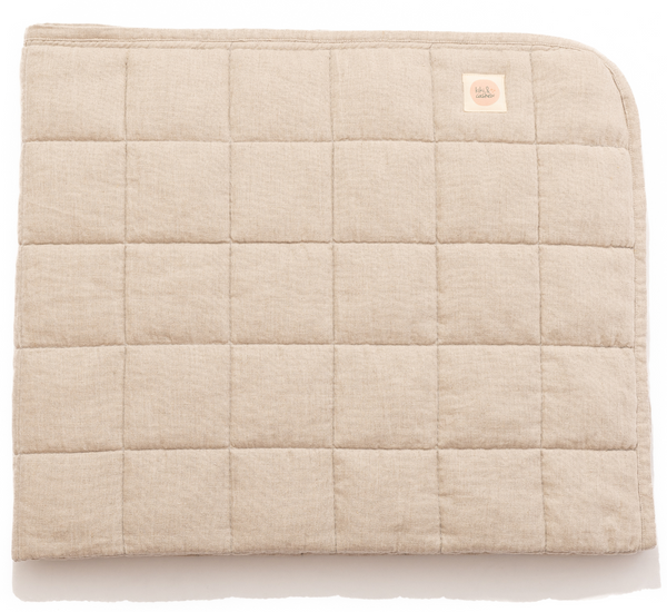 Pure Flax Linen Quilted Blanket