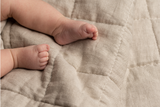 Pure Flax Linen Quilted Blanket