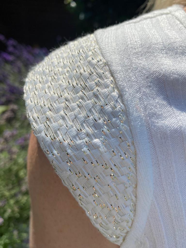White Ribbed Body-Con Maternity Dress