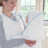 Cuddledry 'Hands-Free' Baby Towel Blue Edge